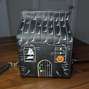 MAD Engine Haunted House Halloween Crossbody Purse NWOT